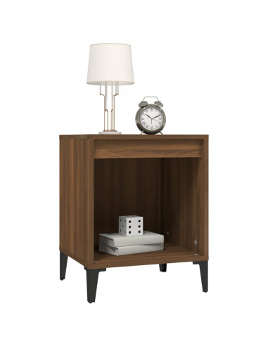 Comodini 2 pz Rovere Marrone 40x35x50 cm