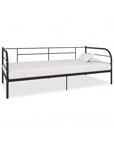 Telaio Divano Letto Nero in Metallo 90x200 cm 2