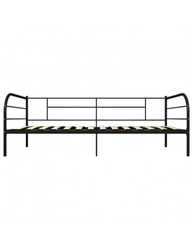 Telaio Divano Letto Nero in Metallo 90x200 cm