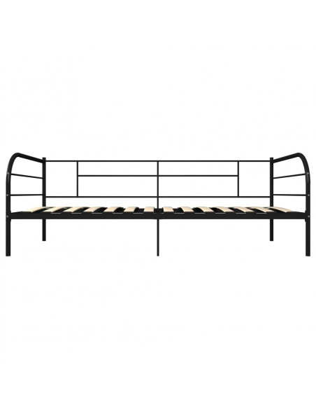 Telaio Divano Letto Nero in Metallo 90x200 cm