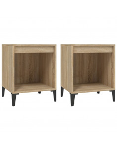 Comodini 2 pz Rovere Sonoma 40x35x50 cm 2