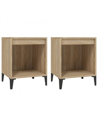 Comodini 2 pz Rovere Sonoma 40x35x50 cm