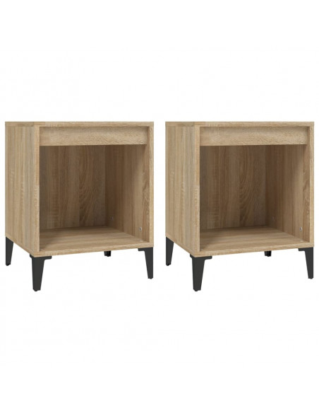 Comodini 2 pz Rovere Sonoma 40x35x50 cm