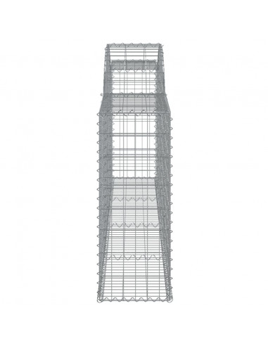 Cesti Gabbioni ad Arco 12 pz 300x30x80/100 cm Ferro Zincato