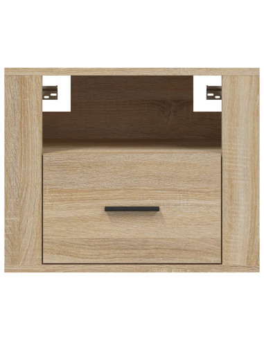 Comodino a Muro Rovere Sonoma 50x36x40 cm