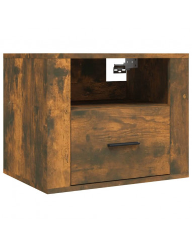 Comodini a Muro 2 pz Rovere Fumo 50x36x40 cm
