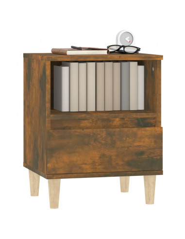Comodini 2pz Rovere Fumo 40x35x50 cm