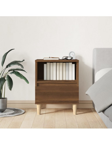 Comodini 2 pz Rovere Marrone 40x35x50 cm