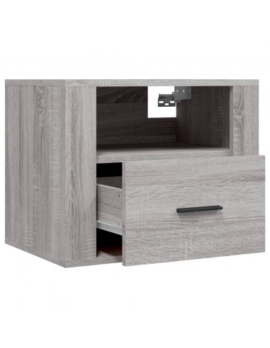 Comodini a Muro 2 pz Grigio Sonoma 50x36x40 cm