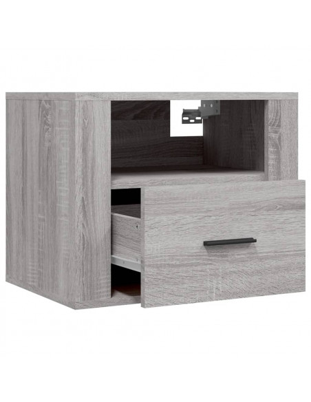 Comodini a Muro 2 pz Grigio Sonoma 50x36x40 cm