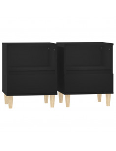 Comodini 2 pz Nero 40x35x50 cm 2