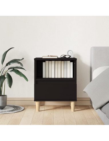 Comodini 2 pz Nero 40x35x50 cm