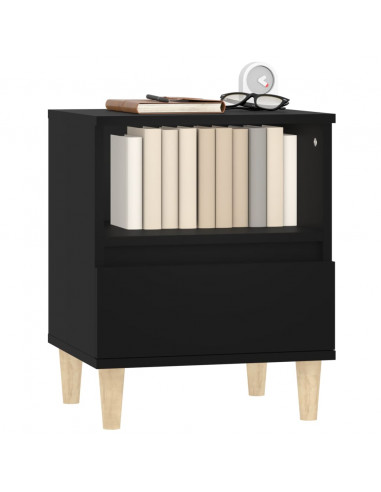 Comodini 2 pz Nero 40x35x50 cm