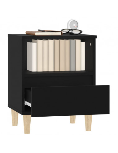 Comodini 2 pz Nero 40x35x50 cm