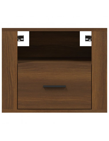 Comodino a Muro Rovere Marrone 50x36x40 cm