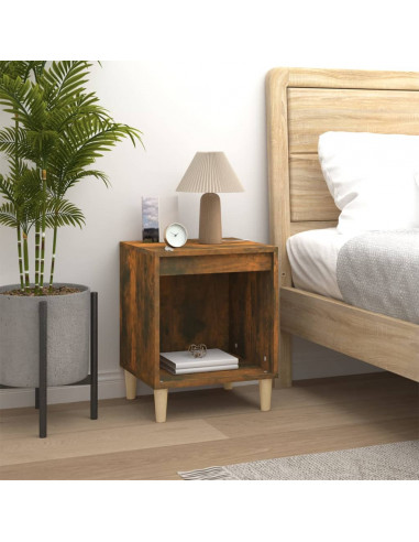 Comodini 2pz Rovere Fumo 40x35x50 cm