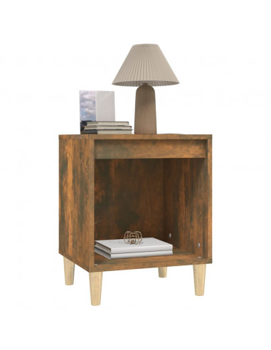 Comodini 2pz Rovere Fumo 40x35x50 cm