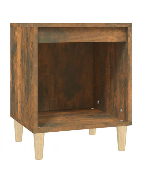 Comodini 2pz Rovere Fumo 40x35x50 cm