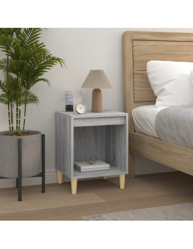 Comodino 2 pz Grigio Sonoma 40x35x50 cm