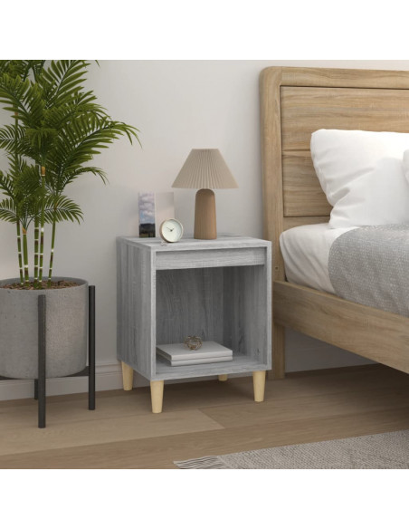 Comodino 2 pz Grigio Sonoma 40x35x50 cm