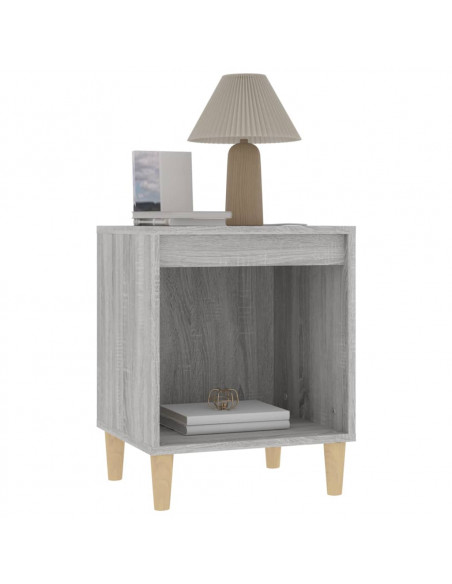 Comodino 2 pz Grigio Sonoma 40x35x50 cm