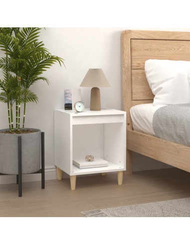 Comodini 2 pz in Bianco 40x35x50 cm