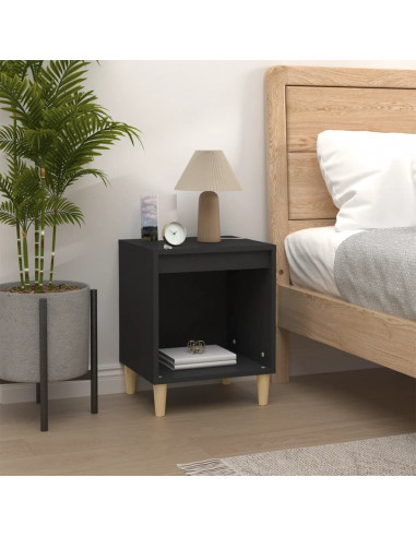 Comodini 2 pz Nero 40x35x50 cm