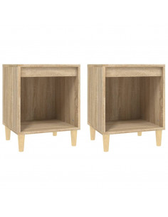 Comodini 2 pz Rovere Sonoma 40x35x50 cm 2