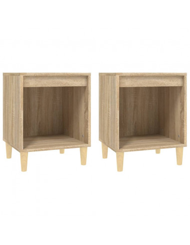 Comodini 2 pz Rovere Sonoma 40x35x50 cm