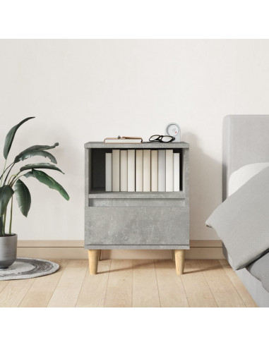 Comodini 2 pz Grigio Cemento 40x35x50 cm