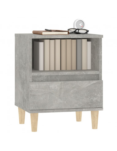 Comodini 2 pz Grigio Cemento 40x35x50 cm