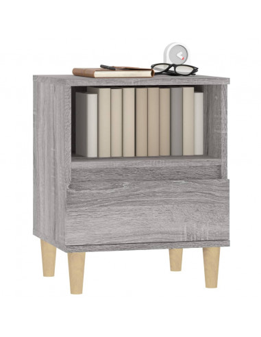 Comodino 2 pz Grigio Sonoma 40x35x50 cm