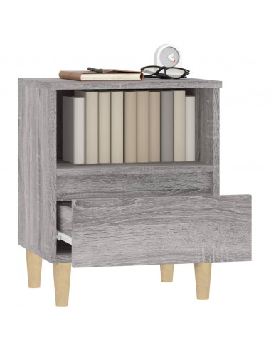 Comodino 2 pz Grigio Sonoma 40x35x50 cm