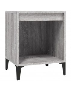 Comodino Grigio Sonoma 40x35x50 cm 2