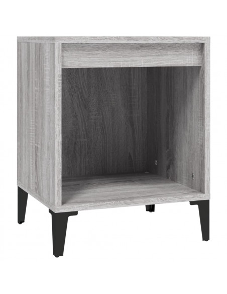 Comodino Grigio Sonoma 40x35x50 cm