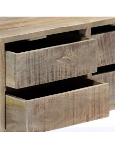 Credenza 140x30x60 cm in Legno Massello di Mango 2