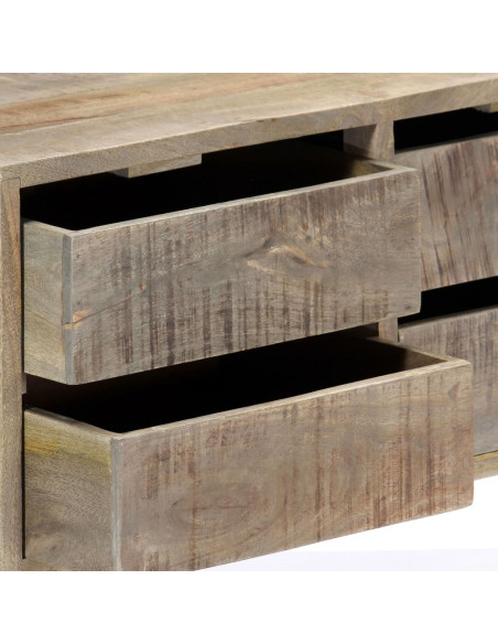 Credenza 140x30x60 cm in Legno Massello di Mango