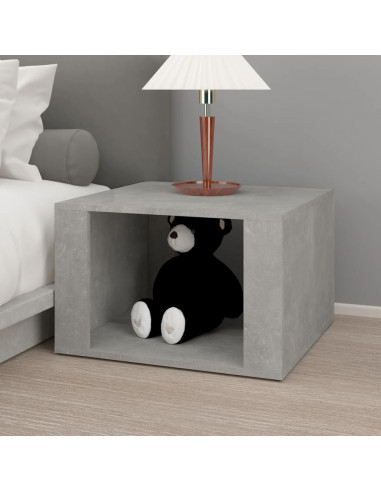 Comodino Grigio Cemento 57x55x36 cm in Legno Multistrato