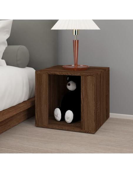 Comodino Rovere Marrone 41x40x36 cm in Legno Multistrato