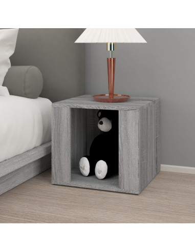 Comodino Grigio Sonoma 41x40x36 cm in Legno Multistrato