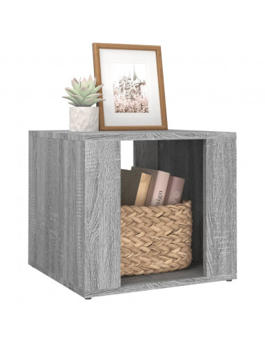 Comodino Grigio Sonoma 41x40x36 cm in Legno Multistrato