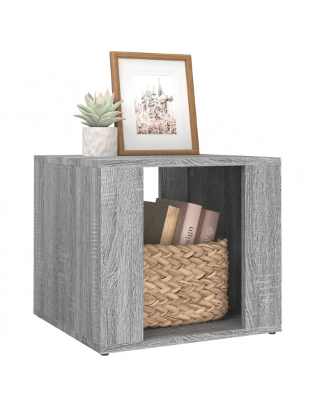 Comodino Grigio Sonoma 41x40x36 cm in Legno Multistrato