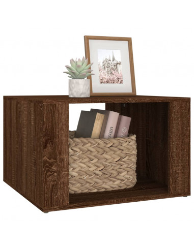 Comodino Rovere Marrone 57x55x36 cm in Legno Multistrato