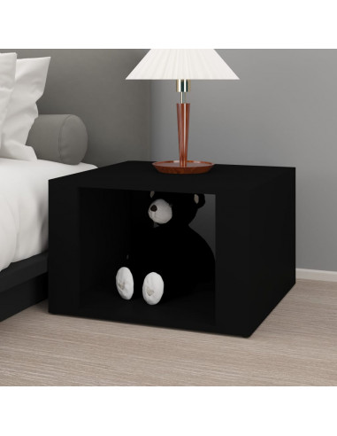 Comodino Nero 57x55x36 cm in Legno Multistrato