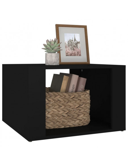 Comodino Nero 57x55x36 cm in Legno Multistrato
