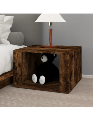 Comodino Rovere Fumo 57x55x36 cm in Legno Multistrato