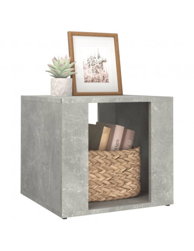 Comodino Grigio Cemento 41x40x36 cm in Legno Multistrato