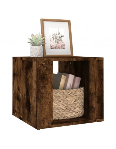 Comodino Rovere Fumo 41x40x36 cm in Legno Multistrato