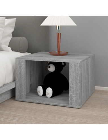 Comodino Grigio Sonoma 57x55x36 cm in Legno Multistrato