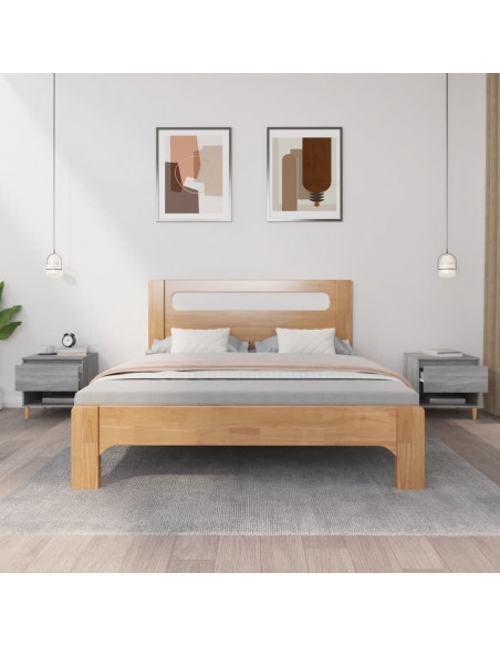 Comodini 2 pz Grigio Sonoma 50x46x50 cm in Legno Multistrato